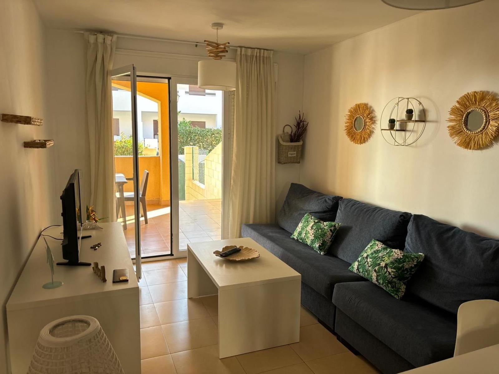 Bajo Con Jardin A Pie De Playa Y Piscina Comunitaria Con Jacuzzi Appartement Playas de Vera Buitenkant foto